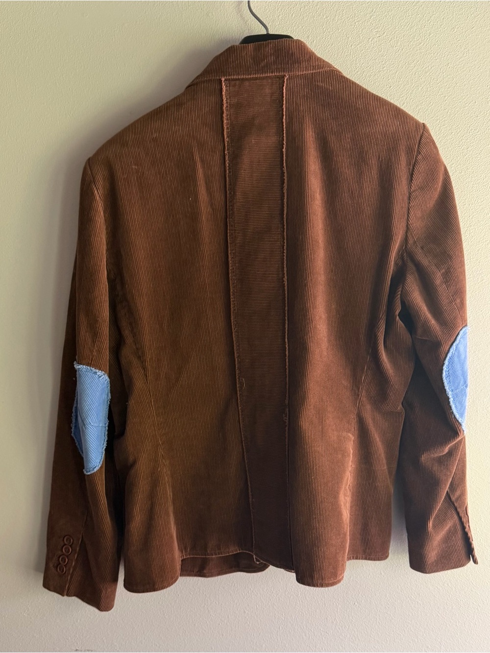 Metrostyle Brown Corduroy Jacket with Blue Lining - Picture 5 of 7